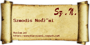 Szmodis Noémi névjegykártya